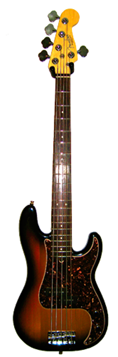 2007 Fender American Standard 5-String Precision V Bass (3-color Sunburst)
